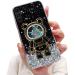 Tivenfezk Nadoli for Samsung Galaxy A24/A25 5G Treibsand B r Astronaut Hidden Stand Shell caricature glitter astronaut stand Soft silicone bling cell phone cover Samsung Galaxy A24 4g/A25 5G black