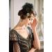 BABEYOND 1920s Feather Headband Peacock Feather Headpiece Vintage 1920s Flapper Headband Feather Crystal Headband Great Gatsby Costume Accessories Roaring 20's Accessories (Black) - Buy Online on SooperMarket.com
