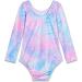 Sparkly Unicorn Rainbow Gymnastics Leotard for Girls | Long Sleeve Tumbling Outfit Age 2-9 Years | Tie Dye B 2-3T - Buy Online on SooperMarket.com