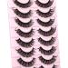 False Eyelashes Russian Strip Lashes D Curl 10 Pairs - Fluffy Extension Volume & Faux Mink Pack - 2 Styles Mixed - Dazzle with Style i-i - Buy Online on SooperMarket.com