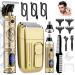 Hair Trimmer for Men Professional Hair Clippers for Men Nose Hair Trimmer Set Cordless Electric Men's Shaver Set T-Blade Beard Trimmer LCD Display Barber Kit for Men for Gifts
