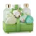 Home Spa Gift Basket - Magnolia &Tuberose Scent 7 Piece Bath & Body Set For Women and Men with Shower Gel Bubble Bath Body Lotion Bath Soap Bath Bomb Bath Salt & Wired Basket
