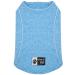 KYEESE Dog Shirts Quick Dry Reflective Lightweight Soft Dog T-Shirt Tank Top Breathable Sleeveless Vest Dog Tee Shirts for Small Medium Dogs 14" Chest Blue