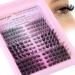 Cat Eye Lash Clusters Natural Wispy Cluster Eyelash Extensions C Curl Lash Extension 4 Styles Individual Eyelashes Left & Right DIY False Eyelashes by Geeneiya (192Pcs 12Pairs Thin Band) LASH-Cat Eye