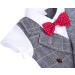 AmzBarley Baby Boys Gentlemans Outfit Suit | Grey Tuxedo Romper Set for Kids | Long/Short Sleeve Dress Shirt, Pants, Vest, Bowtie | Birthday, Party, Holiday | Size 105 (2-3 Years) - Buy Online on SooperMarket.com