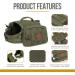 OneTigris Tactical Dog Backpack for Medium & Large Dogs - Green Large | Durable Nylon Pet Backpack for Hiking, Walking, Training & Running - Buy Online on SooperMarket.com