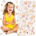 Qpout 2 Sheets Hippie Temporary Tattoo Trendy Hippie Flower Tattoo Sticker Face Tattoos for Adults and Kids Love and Peace Sign Temporary Tattoo Two Groovy Party Decorations Hippie Accessories