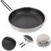 SWOOMEY 1Pc Outdoor Non Stick pan Camping Skillet nonstick Grill pan Stove Grill pan BBQ Grilling pan Broiler pan for Oven Stainless Steel Griddle Round Griddle fold Iron Gas Stove - Buy Online on SooperMarket.com
