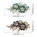 Pretty Alligator Hair Clips Metal Flower Hair Clip Peacock Hair Clip - 2 PCS Large Flower Barrettes for Women (Style B) - Buy Online on SooperMarket.com