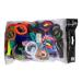 100 Colored Hair Ties for Girls & Women | Elastic Comfortable High-Quality Hair Bands in 16 Colors & 4 Patterns - Perfect for Daily Use - Buy Online on SooperMarket.com