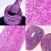 Glitter Gel Nail Polish - Purple Gel Nail Polish - Soak Off UV Sparkling Colors Nail Gel Spring Summer Gel Nail Art Manicure Varnish for Nail Starters Dark Purple - Buy Online on SooperMarket.com