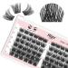 DIY Eyelash Extension Kit - 144 Thin Band Cluster Lashes + 72 3D Multiple Layers Clusters - 10-16mm Wispy Lash Cluster - Buy Online on SooperMarket.com