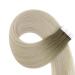 Youngsee Virgin Tape Extensions - 50cm Balayage Real Hair Invisible Light Brown Ombre #9A/10/800 - 5pcs 12.5g - Buy Online on SooperMarket.com