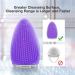 Facial Cleansing Brush by NEWDERMO Vibrating Silicone Face Scrubber - 2 Function Modes and 7 Speeds Rechargeable IPX7 Waterproof Face Brush for Deep Cleaning Pores Exfoliating and Massaging Purple - Buy Online on SooperMarket.com