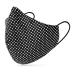tanzmuster washable makeshift mask 100% cotton for children and adults - nose clip and filter pocket - mouth and nose protection 2-ply - OEKO-TEX Standard 100 Black and white dotted M (1 pack)