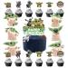 31 pieces of children's birthday kuchendeko 6 cartoon minifigures with 25 cake topper birthday cake figure cake decoration for young birthday cake decoration yod