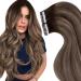 Laavoo real hair Extensions tape balayage brown tape in extensions real hair brown ombre 60cm brown to ashblondremy tape hair extension real hair 50g 20pcs #4/18/4 60cm-20Pcs 3.4 #4/18/4