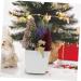 HOMSFOU 2pcs Christmas Simulation Potted Plant Artificial Plant for Desk Decor Festival Potted Plant Adornment Fake Christmas Plants with Fake Flowers Plastic Sisal Tree Outdoor Office Goldenx2pcs 21X11cmx2pcs - Buy Online on SooperMarket.com