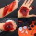 BOBISUKA Halloween Makeup Kit Black White Face Body Paint + Scar Wax + Fake Blood + Elf Ears + Vampire Teeth - Cosplay Face Paint Set - Buy Online on SooperMarket.com