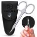 Fabcare Professional Nail Scissors Including Case & Ebook Innovative Micro-Teeth Extra Sharp Nail Scissors with Curved Edge Finger and Toe Nails Suitable for Left-Handed Users N-004