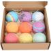 9PCS Bubble Salt Bubble Ball Set - Natural Handmade Organic Foot Bath Spa Balls for Women | Moisturizing Skin Gifts - Buy Online on SooperMarket.com