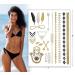 Gold Metallic Henna Temporary Tattoos - 75+ Mandala, Feathers, Dream Catcher, Arrows - Waterproof, Long Lasting for Beach, Festivals, Parties - Buy Online on SooperMarket.com