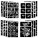 Qpout Tattoo Stencils Kit - 16 Sheets for Kids & Adults | Various Small & Big Designs - Skeleton, Spider, Owl, Flower, Butterfly, Tribal Totem | Ideal for Real Tattoos - Buy Online on SooperMarket.com