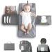 Wrapping pad for on the go diaper bag with compartments pillows and removable wet wipes Organizer waterproof foldable diaper support washable diapers for on the go trip