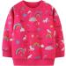Girls Cotton Sweatshirt for Kids | Long Sleeve Casual Jumper | Age 4-5 Years | Rose Red - Buy Online on SooperMarket.com