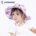 LANGZHEN Baby Girls Beach Sun Hat with Chin Strap | Wide Brim Toddler Kids Hat for Summer Play | Maple Leaves Design | 6-12 Months - Buy Online on SooperMarket.com