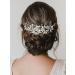SWEETV Rhinestone Bride Wedding Hair Comb with Pearl Bridal Hair Piece - Handmade Crystal Hair Clip for Women and Girls in Silver - Buy Online on SooperMarket.com