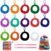 Aodaer 288 Pieces Loom Potholder Loops Weaving Loom Loops Elastic Potholder Loops Weaving Craft Loops Refill with Multiple Colors for DIY Crafts Supplies Favors, Compatible with 7 Inch Weaving Loom