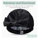 Luxury Black Shower Cap for Women with Bow - Reusable & Waterproof, Adjustable Hair Cover - Buy Online on SooperMarket.com