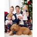 PatPat Family Matching Christmas Pajamas Set - Tree Snowflake & Letters Print, Dark Blue - Kids 3-4 Years - Buy Online on SooperMarket.com