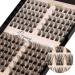 Lashview eyelash clusters 144 PCs clusters DIY cluster eyelash extensions mega volume reusable single eyelash cluster volume look super thin band for soft (volume d+-10-16mix) 703h-144d+