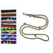 Dog linen large dogs up to 80 kg double-line jumbo 2.40m / 2.80m / 3.50m / 5m adjustable exercise line / guide in 17 different fabrenRems (blue-yellow)