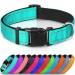 Joytale Reflective Dog Collar,12 Colors,Soft Neoprene Padded Breathable Nylon Pet Collar Adjustable for Small Medium Large Extra Large Dogs,5 Sizes Large (Pack of 1) Teal
