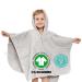 Mabyen Baby Hooded Bathrobe | Baby Poncho with Hood - made from 100% Organic Cotton Light Grey One Size
