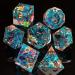 KERWELLSI DND Sharp Edged Resin Dice Set - 7pcs Translucent Polyhedral Dice for Dungeons and Dragons - Handmade RPG Game Dice Set with Gift Box - Flowers & Rainbow - Buy Online on SooperMarket.com