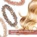 Olyee 4-Piece Scrunching Crystal Hair Tie Set | Pearl Elastic Hair Ties for Women & Girls | Stylish Ponytail Jewelry in Gray & Pink - Buy Online on SooperMarket.com