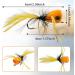 12pcs Colorful Fly Fishing Poppers for Bass, Trout, Salmon - Freshwater Topwater Lures with Hooks - White Assortment - Buy Online on SooperMarket.com