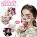 50pcs Floral Disposable Face Mask Adults 3Ply Colorful Paper Masks - Pack of 50 Count - Spring Summer Beautiful Printed Facemask for Men and Women - Flower-8 - Buy Online on SooperMarket.com