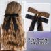 2 Pack Hair Bows for Women Black Bow Hair Clips French Barrette with Long Silky Satin Hair Ribbons for Women Girls(Black Brown) - Buy Online on SooperMarket.com