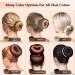 Magic Hair Bun Maker Donut 2 PCS - French Twist Styling Tool with Bobby Pins & Elastic Bands - Brown - Buy Online on SooperMarket.com