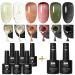 YTD LIKOMEY UV Nailack Shellac Set 6 colors translucent with base and top coat kit color gel for gelail manicure jelly gel 8 PCs 7.5ml translucent set 2