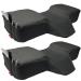 Pillow For Eyelash Extensions (2 Pillows Bundle) - Curved Memory Foam Lash Bed Pillow With Neck & Back Support Perfect Pillow For Eyelash Extensions Two Pockets For Tools On The Sides (Black)