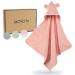 Moyo hooded towel with ears in ros i 75x75cm i toddler & baby bathing poncho made of 100% frote cotton i baby towel with hooded baby bath towel i washable hooded towel baby rose hood with ears