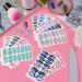 Kalolary 12-Piece Color Gradient Marble Nail Polish Stickers - Self-Adhesive Full Nail Wraps with Nail File | Trendy Monochrome Designs for Effortless Nail Art - Buy Online on SooperMarket.com