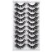 WiwoSEO Mink False Eyelashes - 10 Pairs Fluffy Dramatic Volume with 3D Cat Eye Effect - Buy Online on SooperMarket.com