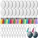 Sublimation Blanks Keychains Products  80 PCS Keychains Tag Bulk with 2 Inch Heat Transfer Double-Side Round Coasters Blanks  Key Chains  Tassels  Jump Rings for Ornament Making DIY Art Craft Supplies 80 PCS Round Blanks...